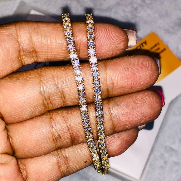 GRA certified VVS  moissanite diamond tennis bracelet 3.9mm Pass Diamond testers - Picture 3 of 10